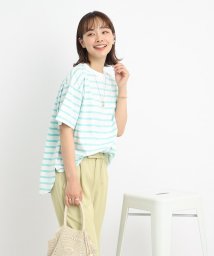 SHOO・LA・RUE　DRESKIP(シューラルー／ドレスキップ)/【USAコットン】シンプルラウンドカット ゆるTシャツ/ライトグリーン（321）