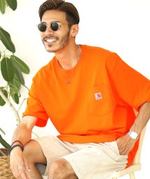 JIGGYS SHOP(ジギーズショップ)/Carhartt(カーハート) ポケット Tシャツ / Tシャツ メンズ ティーシャツ 半袖 クルーネック ビッグシルエット ビッグ/オレンジ
