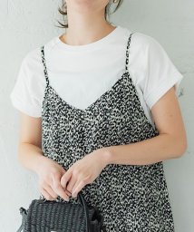 coca(コカ)/袖ロールアップクルーネックTシャツ/WHITE