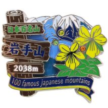 cinemacollection/日本百名山 グッズ 2段 ピンズ 登山 ピンバッジ 岩手山 エイコー コレクションケース入り プレゼント 男の子 女の子 ギフト /505353679