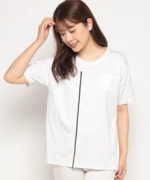 LAPINE BLANCHE(ラピーヌ　ブランシュ)/【洗える】ステッチ使いTシャツ/ホワイト