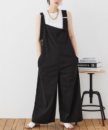 Fashion Letter/大きいサイズ アシメサスペンダー サロペットパンツ オールインワン オーバーオール オールシーズン M L LL 3L 4L 5L 無地 ワイドパンツ ゆったり/505375255