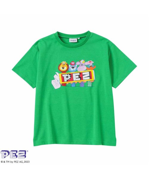 MAC HOUSE(kid's)(マックハウス（キッズ）)/PEZ ペッツ プリント半袖Tシャツ PMH23S02/グリーン
