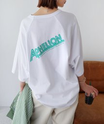 and　Me...(アンドミー)/バックロゴ ラグラン オーバーサイズ Tシャツ/オフホワイト