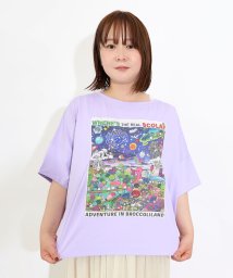 ScoLar(スカラー)/スカラーちゃんを探せプリント 接触冷感Tシャツ/パープル