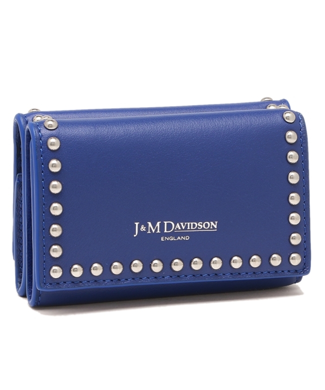 ジェイアンドエムデヴィッドソン 三つ折り財布 ミニ財布 ブルー レディース J&M DAVIDSON SFLW1XX SCXX MBC360S
