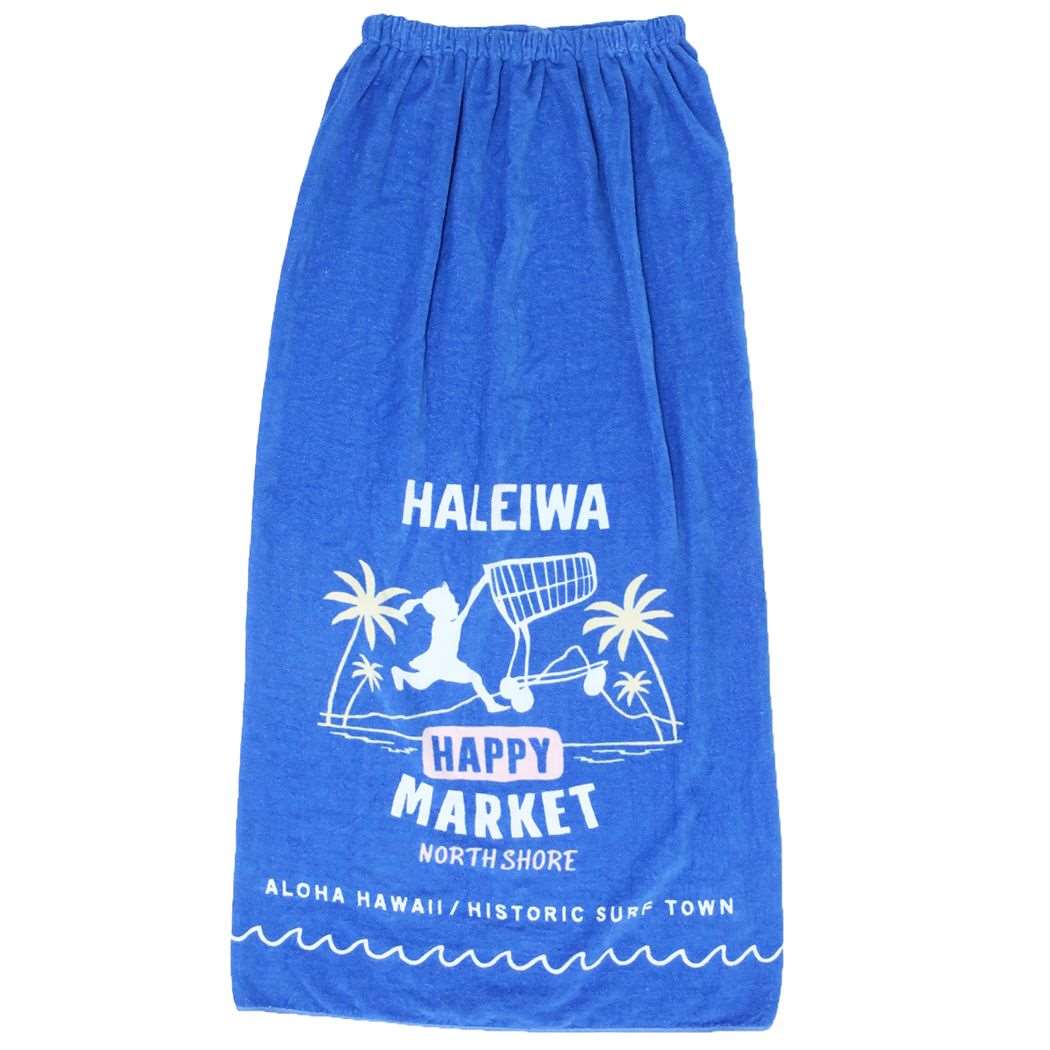 100丈マキタオル ハレイワ ラップタオル HALEIWA 丸眞 ブルー