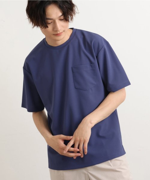 a.v.v (MEN)(アー・ヴェ・ヴェメンズ)/【接触冷感/S－XXL】梨地セミワイドシルエットカットソー/パープル