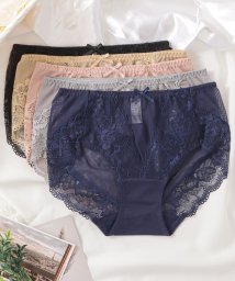 Lace Ladies/5枚セット レースフルバックショーツ/505376220