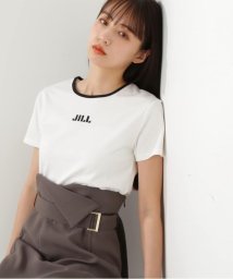 JILL by JILL STUART(ジル バイ ジル スチュアート)/バイカラーパイピングシシュウロゴTシャツ/エクリュ1