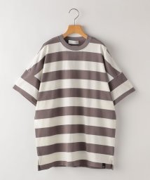 SHIPS KIDS(シップスキッズ)/【SHIPS KIDS別注】THYARD:160～170cm / ワイド ボーダー TEE/ナチュラル