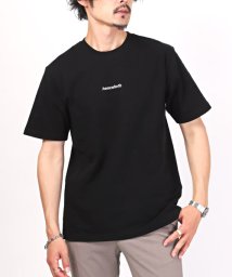 LUXSTYLE(ラグスタイル)/TRAP/U(トラップユー)ロゴプリント半袖Tシャツ/Tシャツ メンズ 半袖 ロゴ プリント ワンポイント バックプリント/ブラック