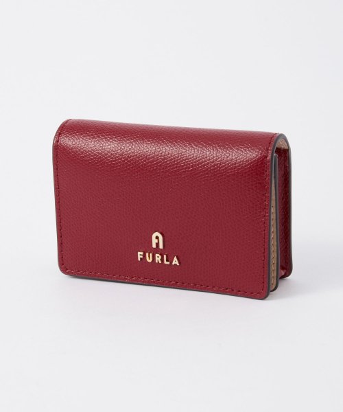 FURLA(フルラ)/フルラ FURLA WP00306 ARE000 名刺入れ カメリア レディース カードケース ビジネス レザー 本革 プレゼント 通勤 通学 コンパクト ギフ/レッド