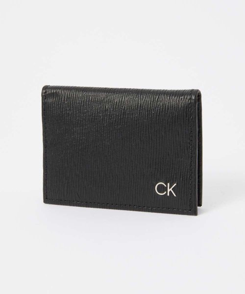 Calvin Klein(カルバンクライン)/カルバンクライン Calvin Klein 31CK200002 カードケース CARD CASE メンズ ファッション小物 ミニ財布 CK 名刺入れ 2つ折り/ブラック