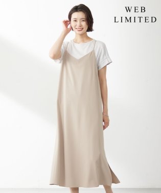 J.PRESS LADIES/【WEB限定】サイロドライギャバ2wayストレッチ キャミワンピース/505377947