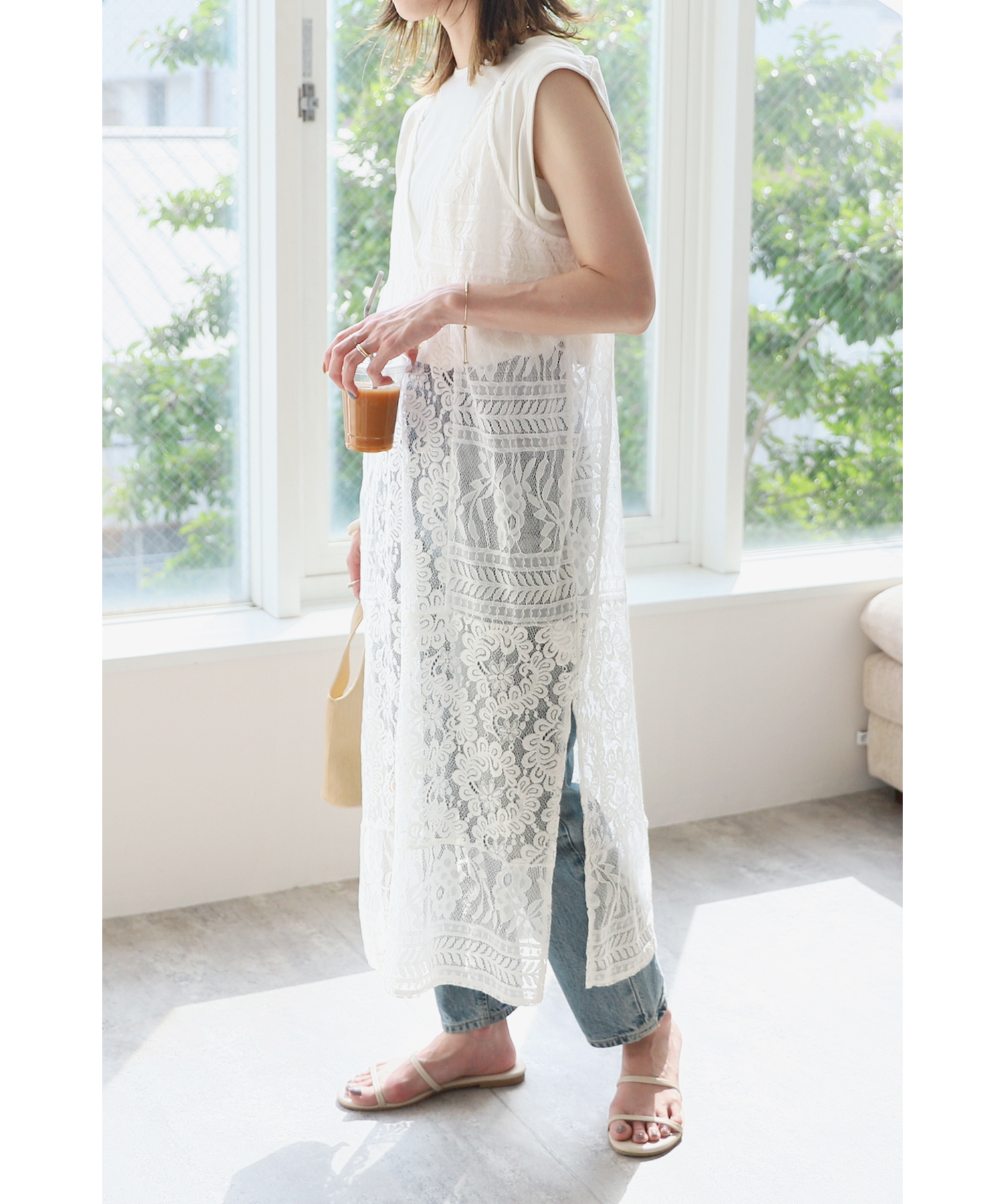 セール】レースパッチワークキャミワンピース(day343101)(505378074