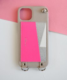 Editors Draw(エディターズドロー)/バイカラー カードポケット スマホケース iPhone13/Pink