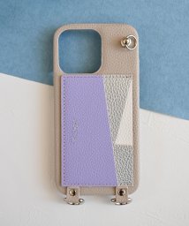 Editors Draw(エディターズドロー)/バイカラー カードポケット スマホケース iPhone13pro/Lavender
