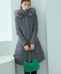 RUIRUE BOUTIQUE(ルイルエブティック)/ウエストフィットロングダウンコート「D177」/B/マットクロス/グレー