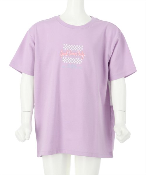 ANAP KIDS(アナップキッズ)/接触冷感後ろ切替ビッグTシャツ/ラベンダー