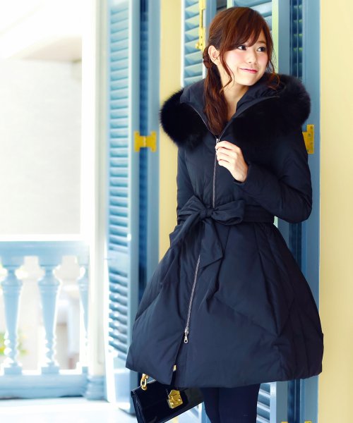 リュクシーフォックスファー付ダウンコート(D292)(505379113) | ルイ  