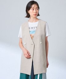 CAST：(CAST：)/【着回し抜群】ショートジレ/ベージュ