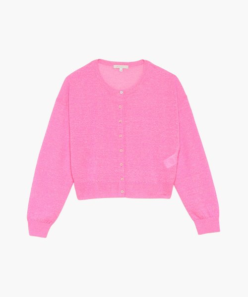 To b. by agnes b. OUTLET(トゥー　ビー　バイ　アニエスベー　アウトレット)/【Outlet】WR27 CARDIGAN シアーニットカラーカーディガン /ペールピンク