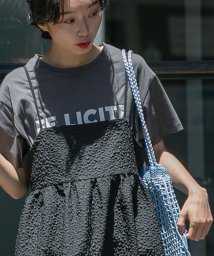 coen(coen)/【WEB限定】シンプルコンパクトロゴTシャツ/DKGRAY