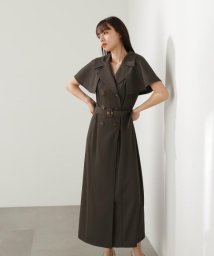 JILL by JILL STUART(ジル バイ ジル スチュアート)/ケープカラー2Wayトレンチワンピース/チャコールグレー1