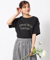 SHOO・LA・RUE(シューラルー)/【接触冷感/プチプラ】大人カラフル プリントTシャツ/ブラック（219）