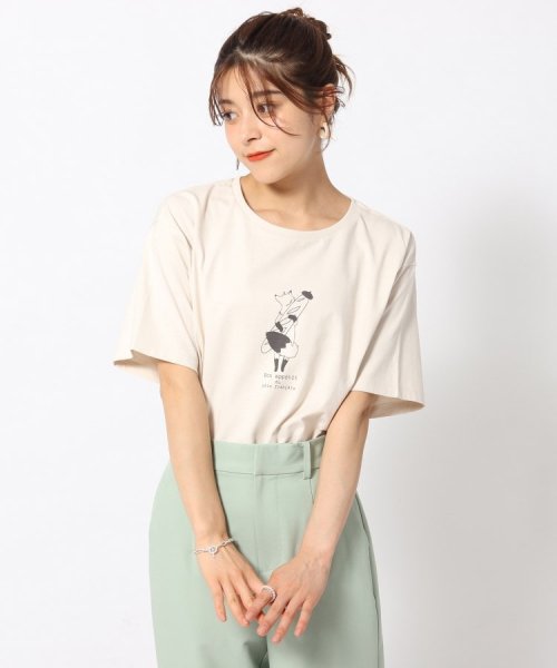 SHOO・LA・RUE(シューラルー)/【接触冷感/プチプラ】大人カラフル プリントTシャツ/ナチュラル（650）