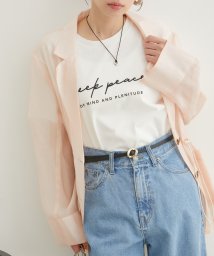 VIS(ビス)/【洗える】アソートロゴTシャツ/ホワイト系（11）