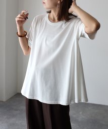 Riberry(リベリー)/Aラインフレア半袖Tシャツ/オフホワイト