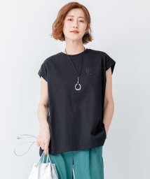 NIJYUSANKU（SMALL SIZE）(23区（小さいサイズ）)/【洗える】ポイントロゴ Tシャツ/ブラック系