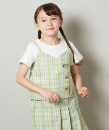 a.v.v(KID'S)(アー・ヴェ・ヴェキッズ)/[140－150]【セットアップ対応】キャミドッキングトップス/グリーン