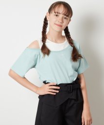 a.v.v(KID'S)(アー・ヴェ・ヴェキッズ)/[140－150]アシメレイヤー風Ｔシャツ/ミント