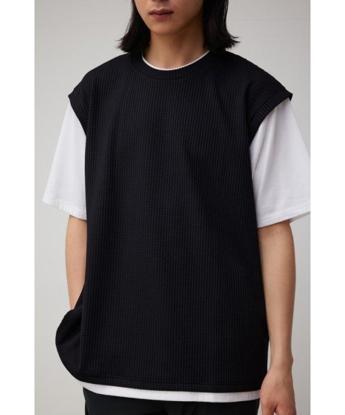 AZUL by moussy(アズールバイマウジー)/FAUX LAYERED TOPS/柄BLK5