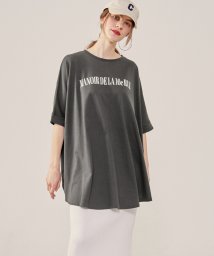 coca(コカ)/ドルマンビックシルエットロゴTシャツ/CHARCOAL