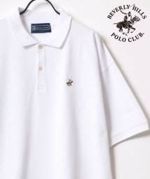 LAZAR/【Lazar】BEVERLY HILLS POLO CLUB/ビバリーヒルズポロクラブ オーバーサイズ カノコ ロゴ ワンポイント刺繍 半袖ポロシャツ 無地/505323644