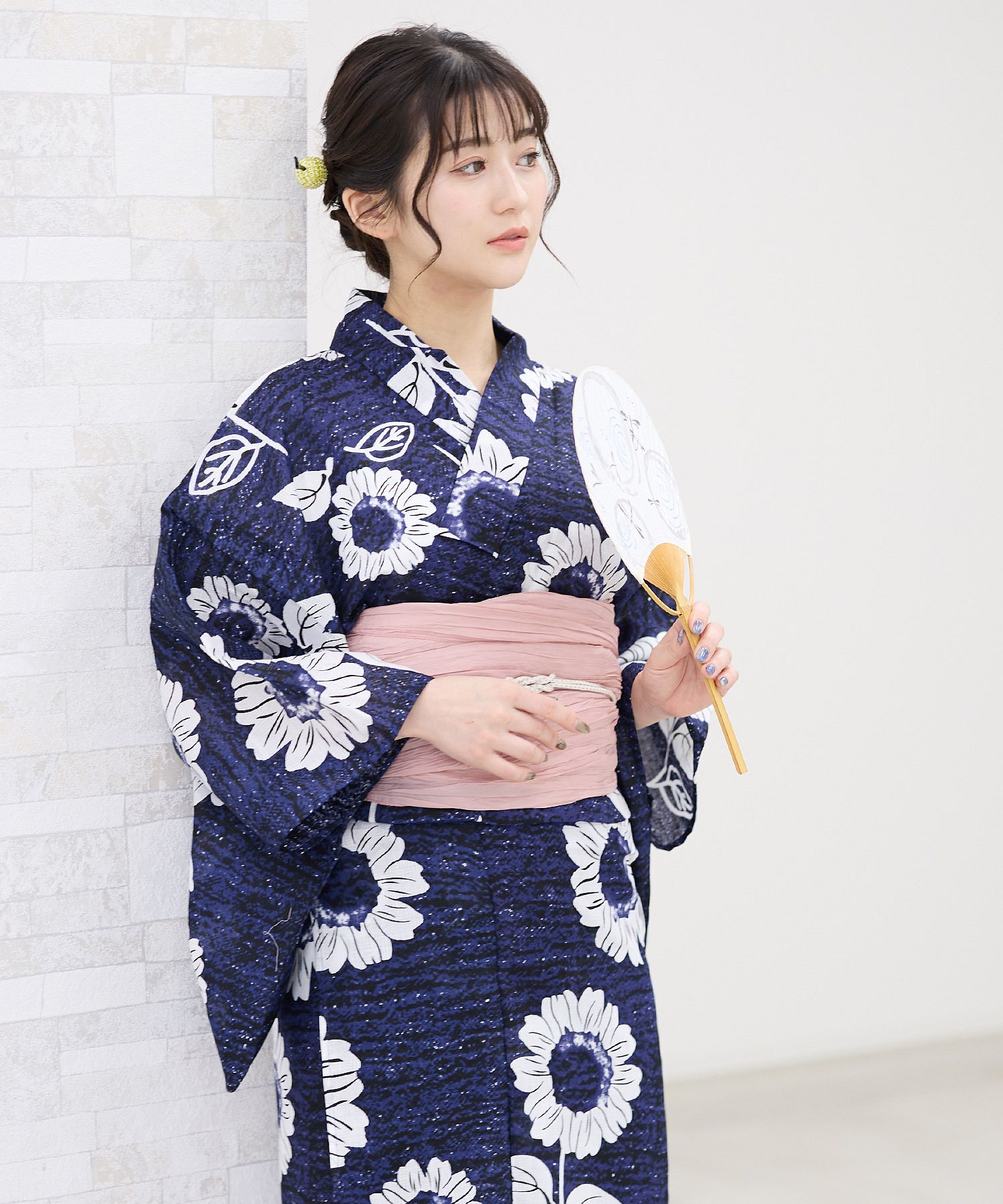 aity アイティ 綿麻仕立て上がり浴衣2点セット 浴衣 ゆかた レディース