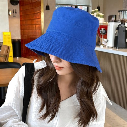 miniministore(ミニミニストア)/バケットハット 小顔 UV対策帽子 韓国/ブルー系1