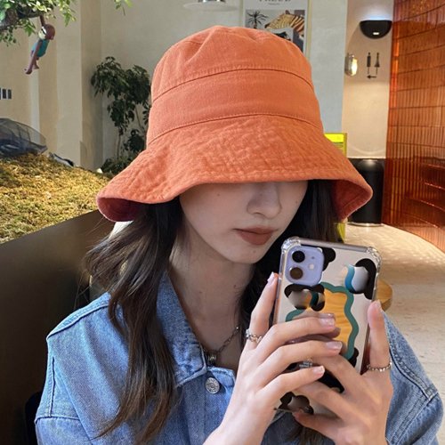 miniministore(ミニミニストア)/バケットハット 小顔 UV対策帽子 韓国/オレンジ