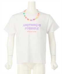 ANAP KIDS(アナップキッズ)/ビーズネックレス付きTシャツ/ホワイト