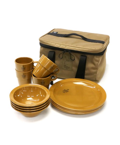 AS2OV(アッソブ)/アッソブ 食器セット AS2OV FOOD FORCE CAMPING MEAL KIT プレートセット 収納ケース カトラリーケース 4人用 982100/キャメル