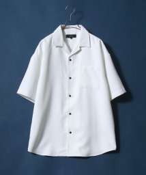 ANPAS(ANPAS)/【ANPAS】ツイル オーバーサイズ オープンカラーシャツ/メンズ シャツ 半袖 開襟シャツ 無地/ホワイト