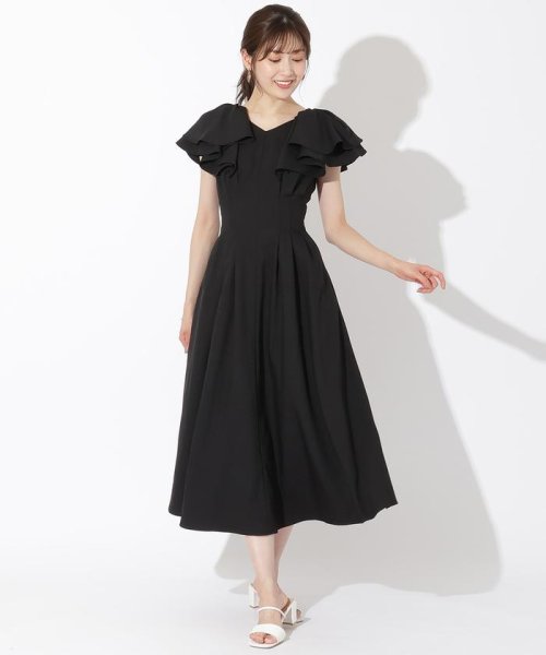 ウエストタックフリルワンピース(505380108) アンドクチュール(And Couture) MAGASEEK And couture カーキー ブルゾン