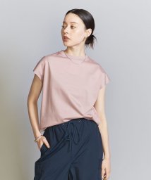 BEAUTY&YOUTH UNITED ARROWS(ビューティーアンドユース　ユナイテッドアローズ)/クルーネックフレンチスリーブカットソー/LT.PINK