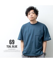  GENELESS(GENELESS)/tシャツ メンズ オーバーサイズ 肉厚 05オンス 吸水速乾 ディスカス クールマックス 涼しい 半袖 シンプル Tブルー Dサックス カジュアル/ブルー