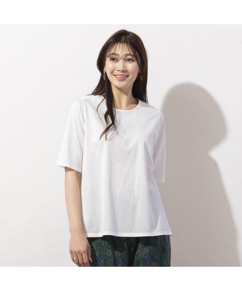 MISSEL(ミゼール)/ステッチ刺繍Tシャツ/ホワイト