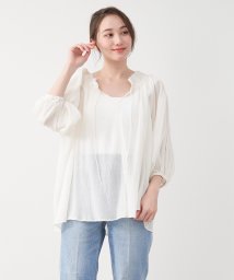 MICA&DEAL(マイカアンドディール)/yoryu gather blouse/OFF WHITE